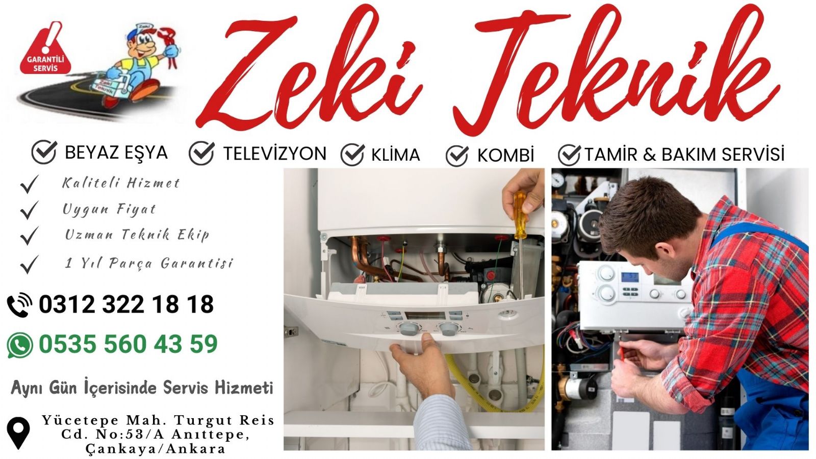 Anıttepe Kombi Bakım Ücreti