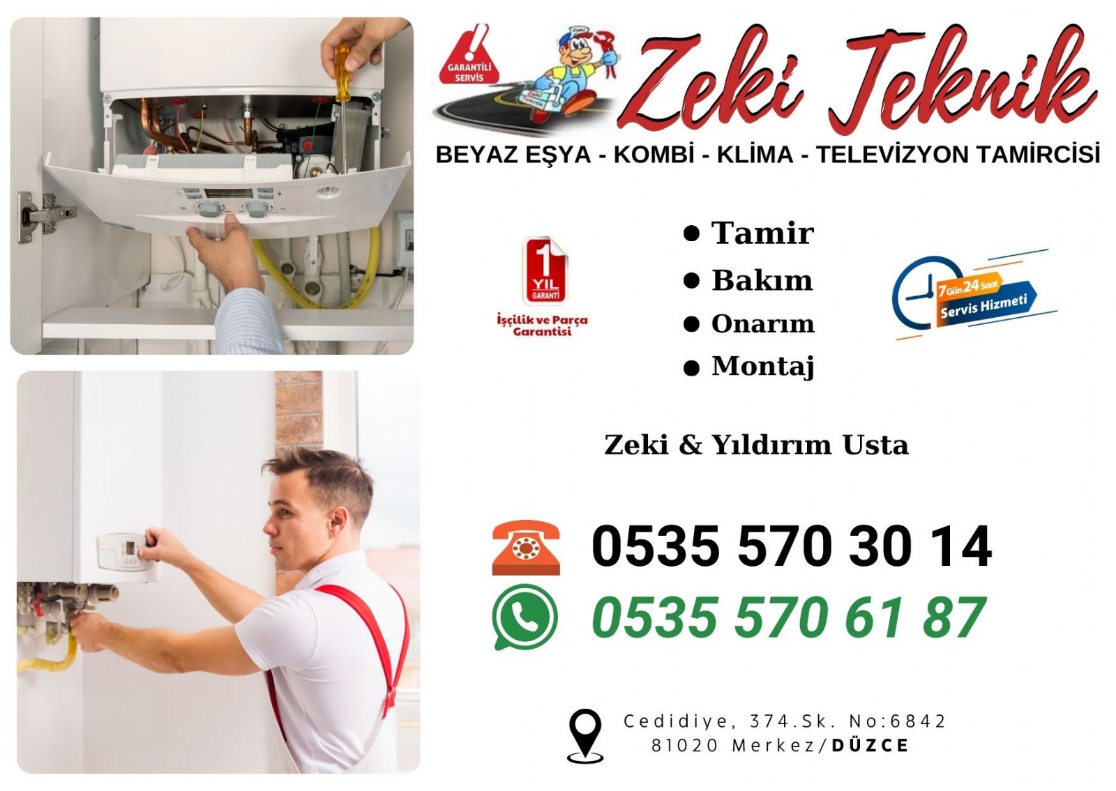 Düzce Kombi Bakım Ücreti