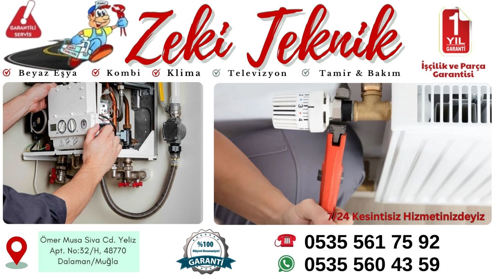 Dalaman Kombi Bakım Ücretleri