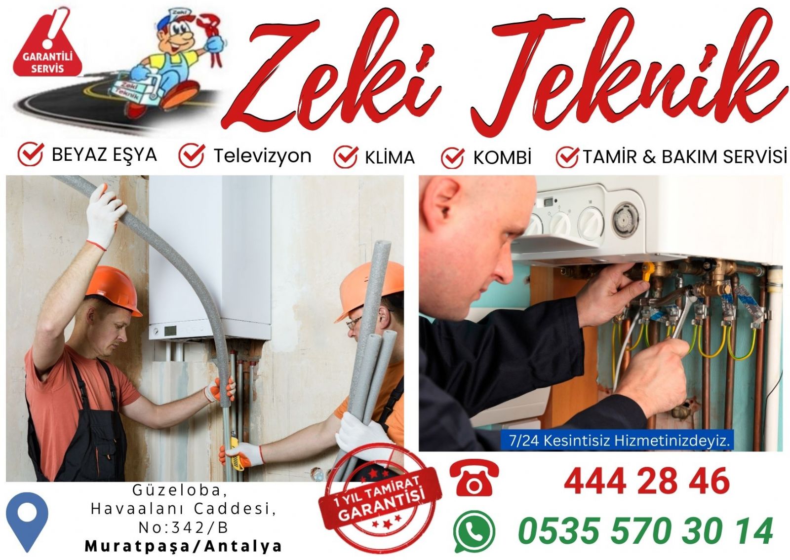 Güzeloba Kombi Bakım Ücreti ve Fiyatları