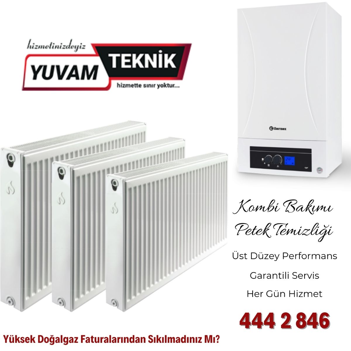 Kombi bakımı ve petek temizliği-Yuvam Teknik