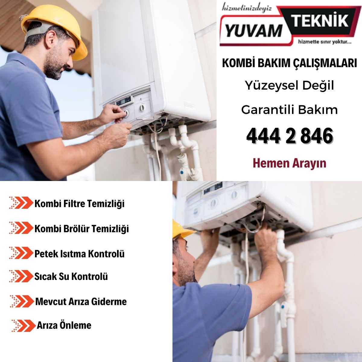 Kombi bakımında neler yapılır?-Yuvam Teknik-444 2 846