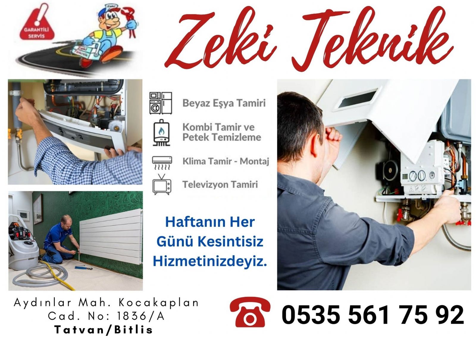 Tatvan Kombi Bakım Ücreti 