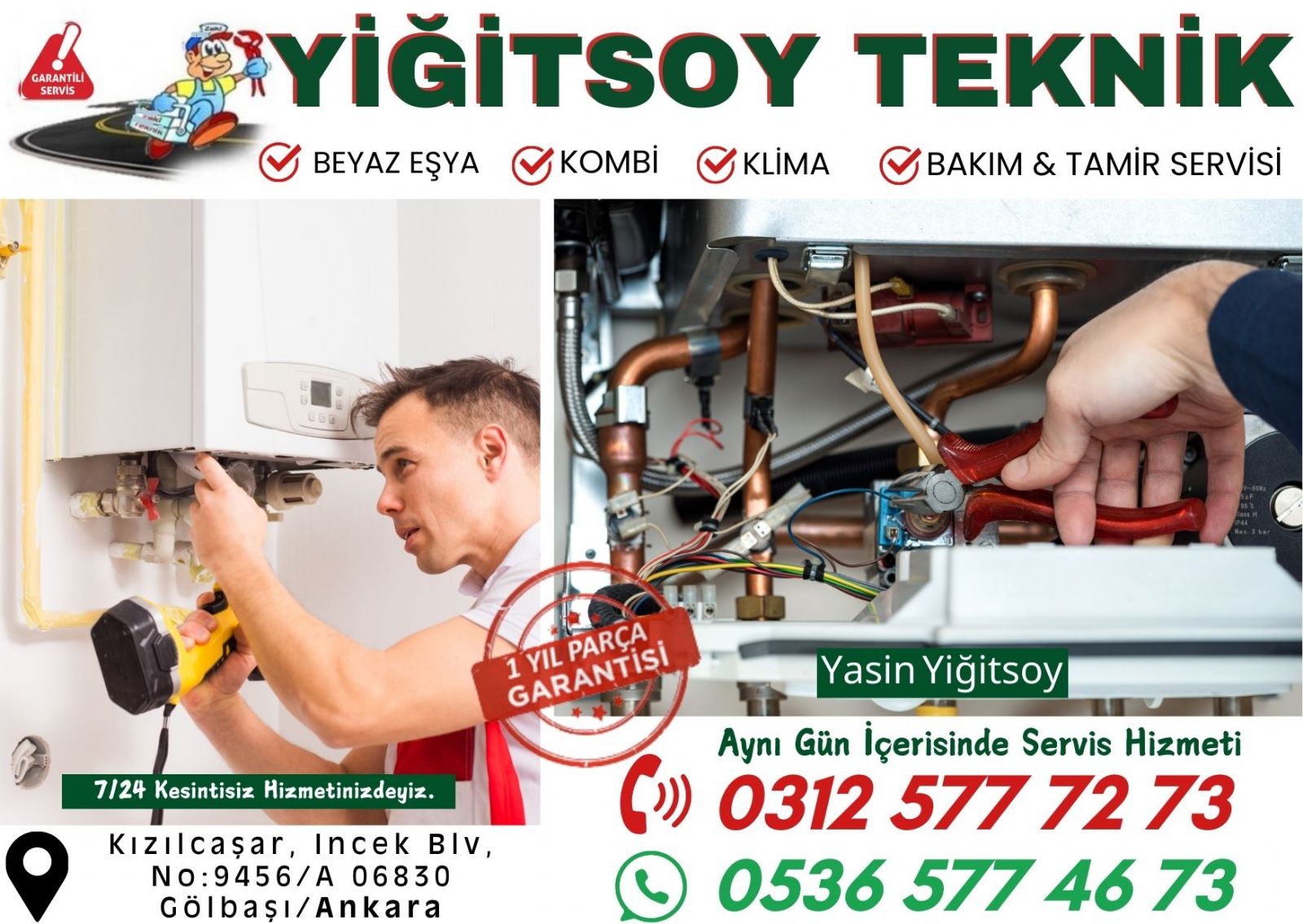 incek - beyaz esya - servisi