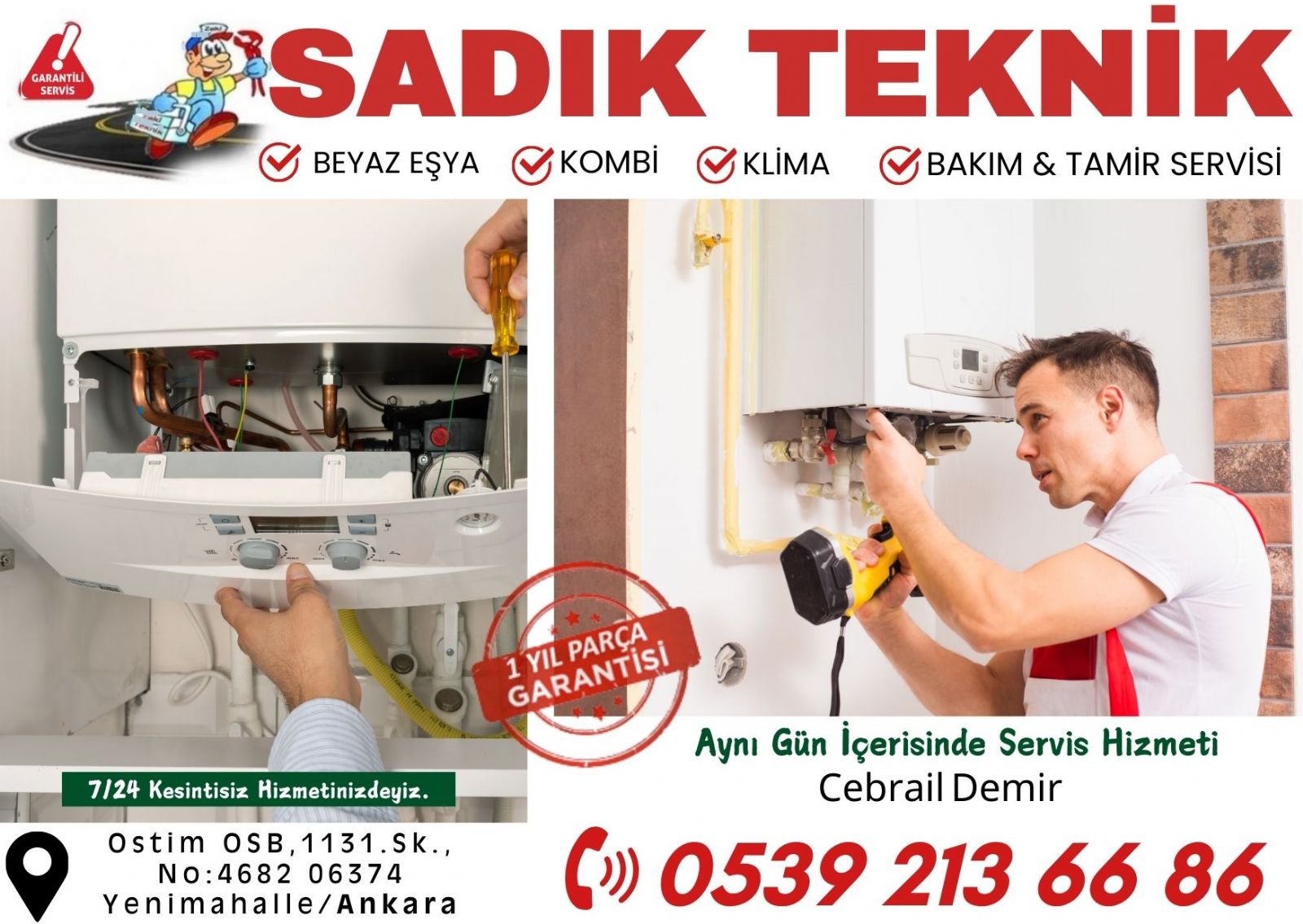 ostim - beyaz esya - servisi
